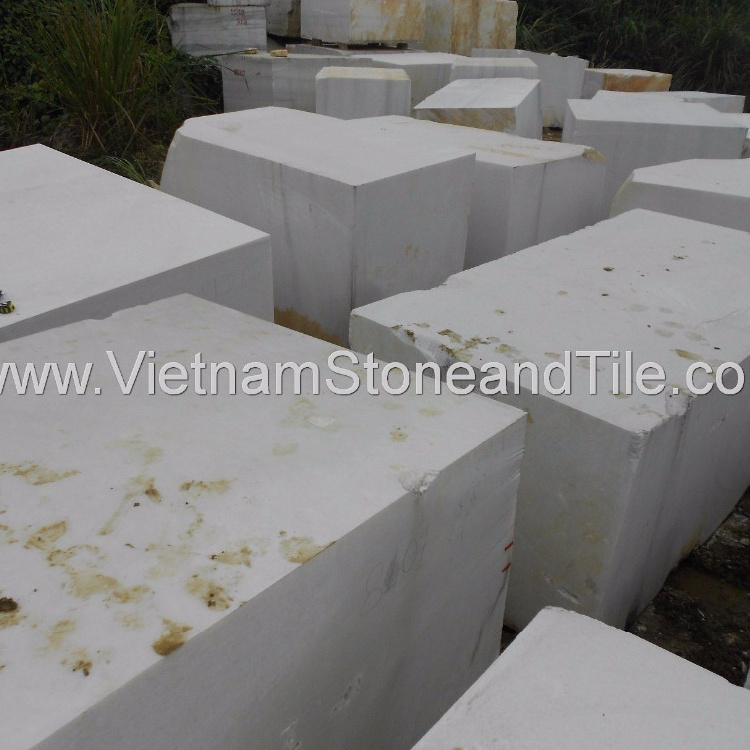 Vietnam White Marble Stone Blocks Fawless Large White Marble Stone Blocks  Rough White Marble Blocks