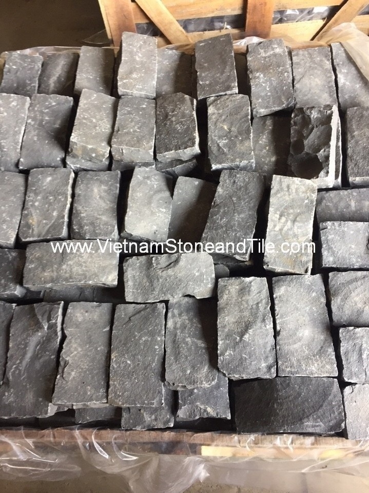 Stone From Vietnam, Black and grey Basalt cobble/cubic