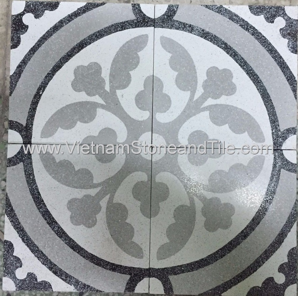 MOSAIC CEMENT MATT TILE ANTI SLIP FLOWER BLACK AND WHITE TILE Value Of Ancient And Modern Architectural Styles