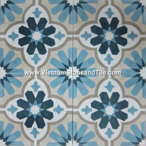 Non-Slip Wear Resistant Traditional Cement Handmade Tile Floor And Wall Application In Vietnam