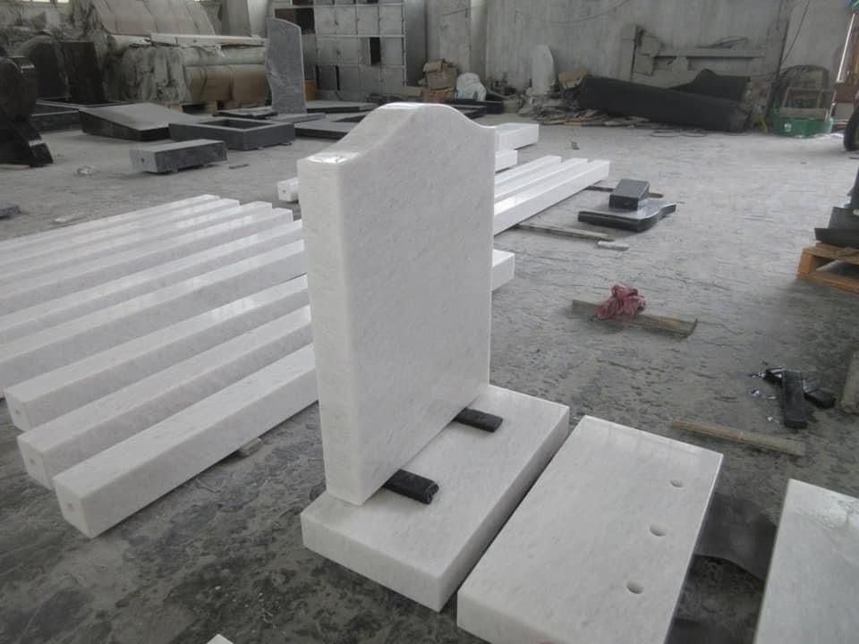 Vietnam First Quality White Marble Headstone Tombstone Gravestone For The Lost Ones