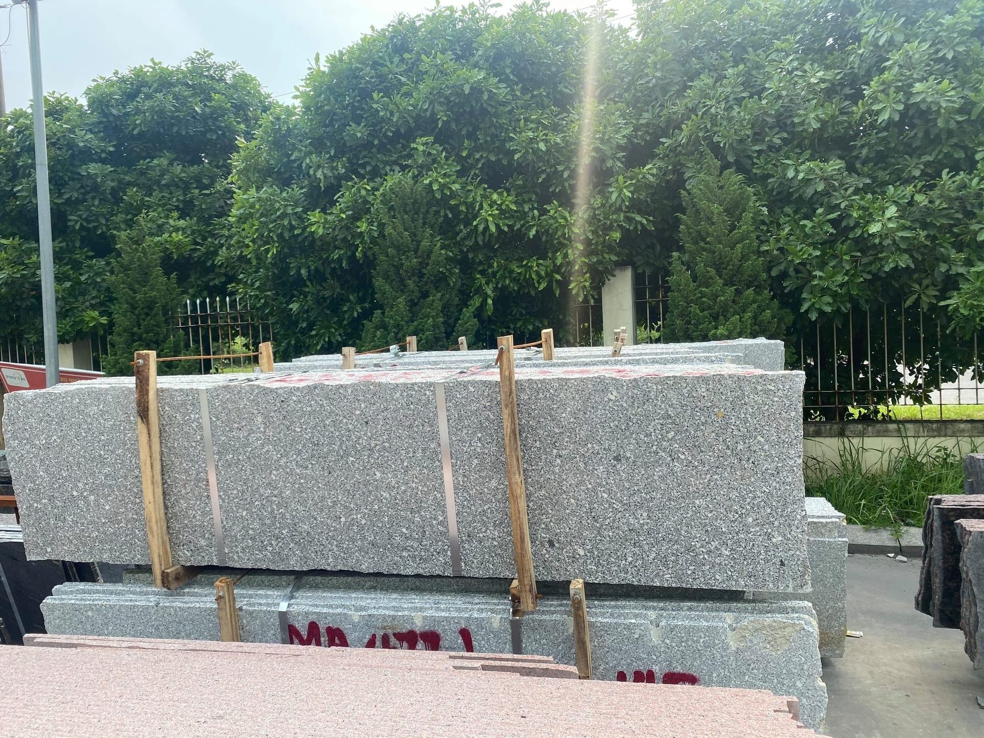 Seasame Light Grey G654 And G603 granite stone for garden furniture flamed Polished surface best seller best price in Vietnam