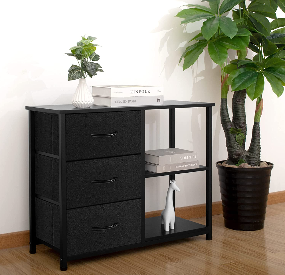 New Design fashion foldable 4 Drawer Organizer Unit with 2 Shelves, Storage Chest for Office & organizer storage boxes home