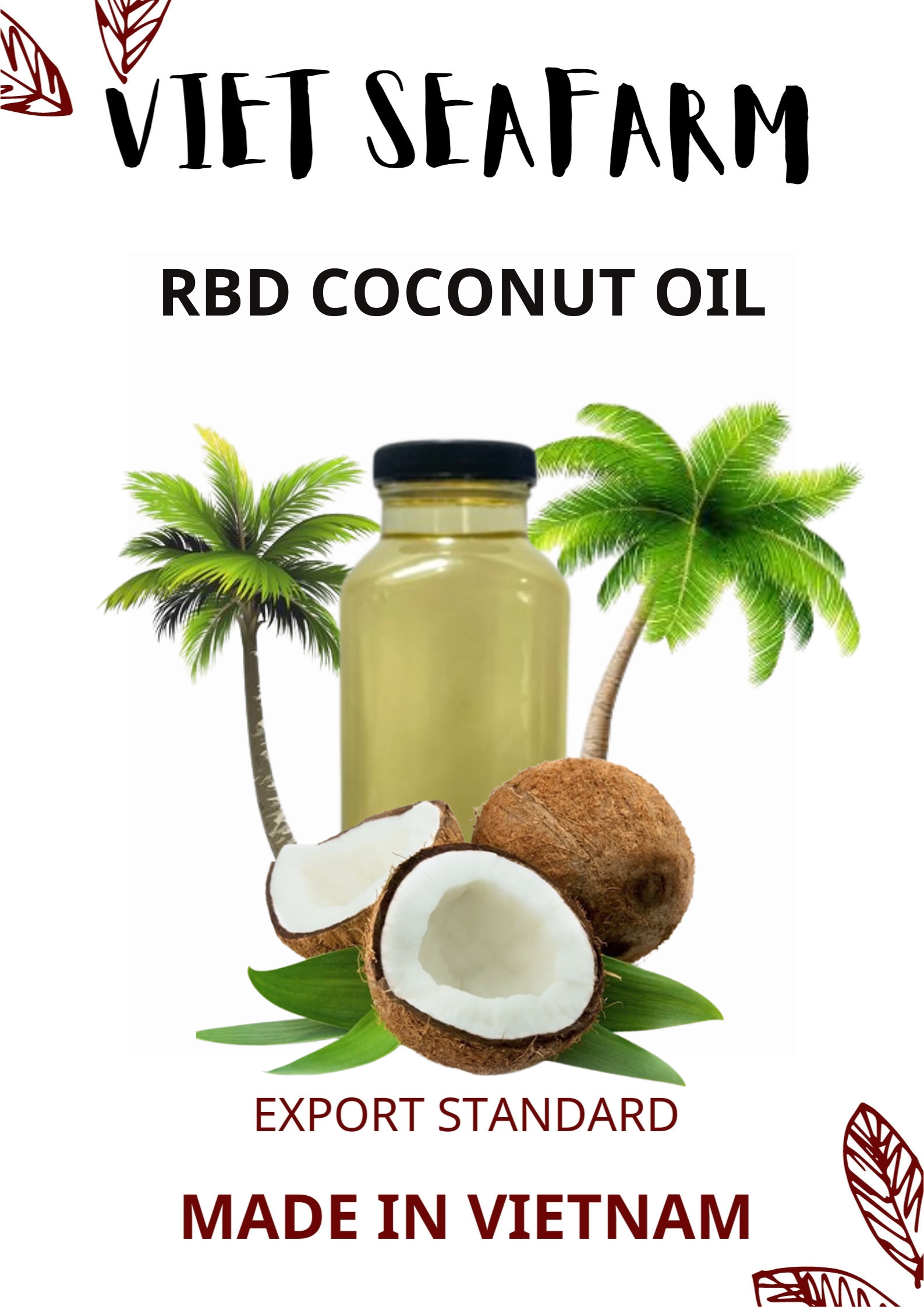 (ADAM) RBD - REFINED COCONUT OIL/ HOT PRODUCT OIL WITH HIGH QUALITY EUROPEAN AMERICAN EXPORT STANDARDS/ CHEAPEST PRICE ON MARKET