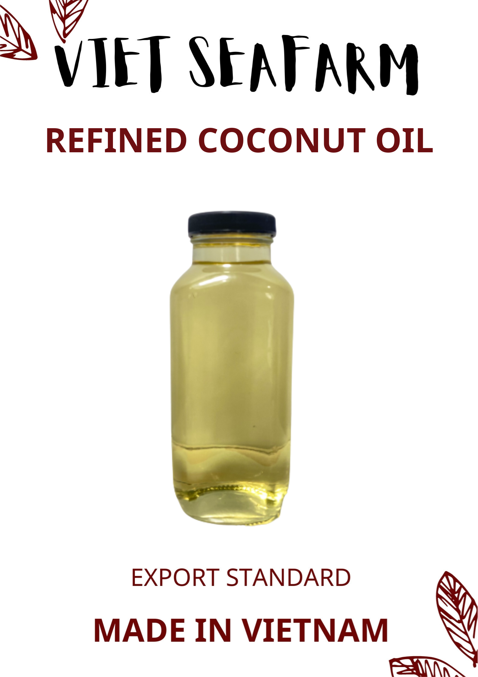 (KIM) RBD - REFINED COCONUT OIL/ EUROPEAN AMERICAN EXPORT STANDARDS/ CHEAPEST PRICE AND LARGE QUANTITY FROM VIETNAM