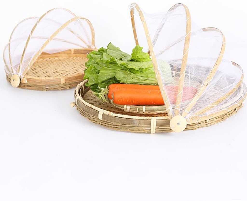 Handmade Bamboo Food Cover Fly Net Food Cover Bamboo Food Tray With Cover High Quality Vietnam factory price