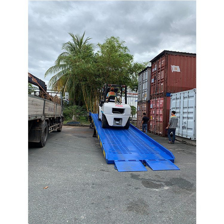 Best Price Container Loading Ramp Vramp-10T-S Dock Yard Anti Slip Lift Truck Ramp Engine Supporting Forklift Drives to Container