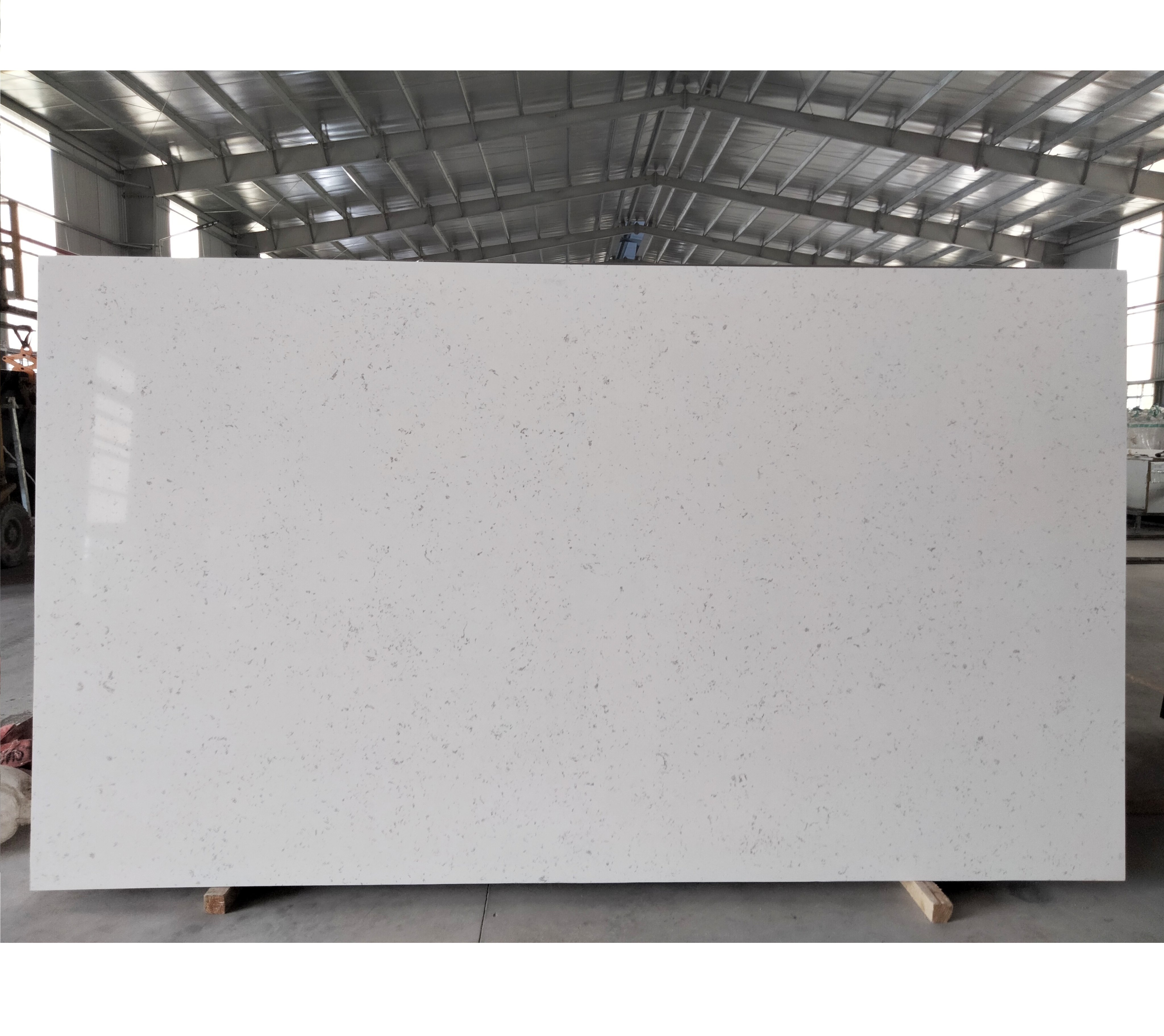 LQ-601 Large Big Wholesale Price White Polished Artificial Quartz Stone Slabs For Kitchen Countertop for Home Decoration