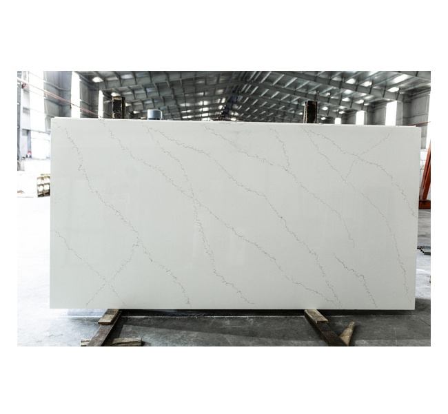 LQ-904 Quartz Stone Calacatta Leeon Veneer For Wall Decoration Brick Flexible Wall Natural Stone Cladding Tile Countertop