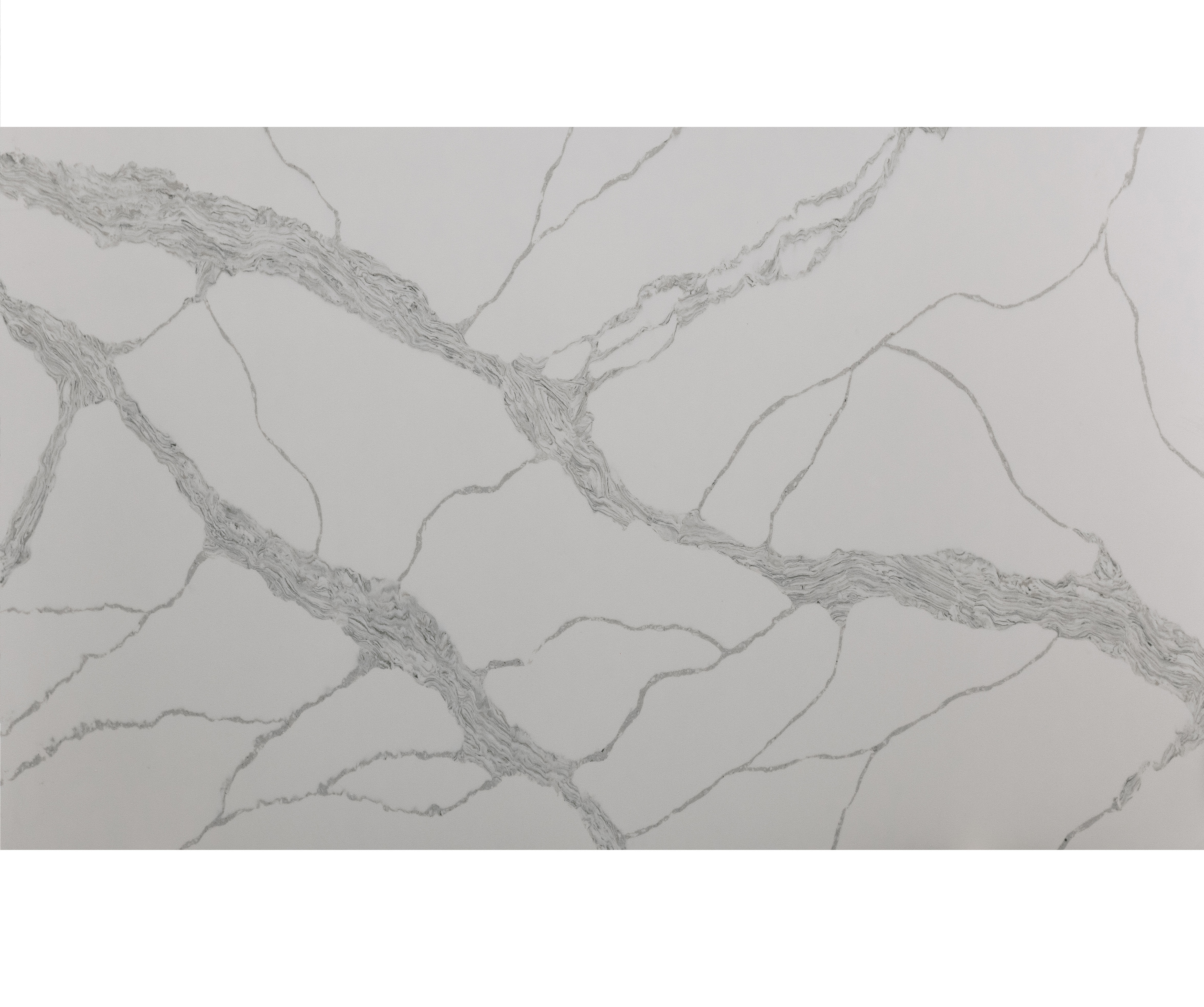 LQ-925 Calacatta Quartz Stone Kitchen White Quartz Countertop With Grey Veins Backlit Quartz Countertop Price Per Square Foot