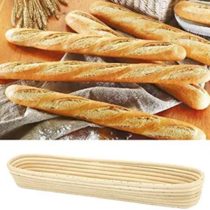 Hot Sale Brotform Long Bread Dough Proofing Proving Rattan Basket Natural Rattan Fermentation Wicker Basket