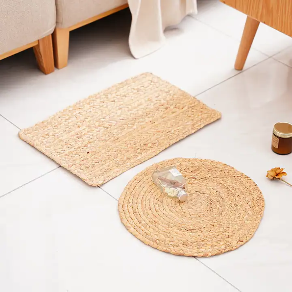 Top sale Round Kitchen Mat Wholesale Vietnam Placemats Sedge Grass Charger Plates Placemats Pattern Vietnam Manufacturer