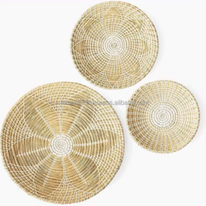 Boho Natural Seagrass Wall Hanging Set Decor For Wall Hanging, Placemat, Home Decoration Made In Vinacraft Handicraft Vietnam