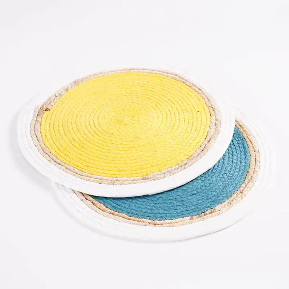 Top sale Round Kitchen Mat Wholesale Vietnam Placemats Sedge Grass Charger Plates Placemats Pattern Vietnam Manufacturer