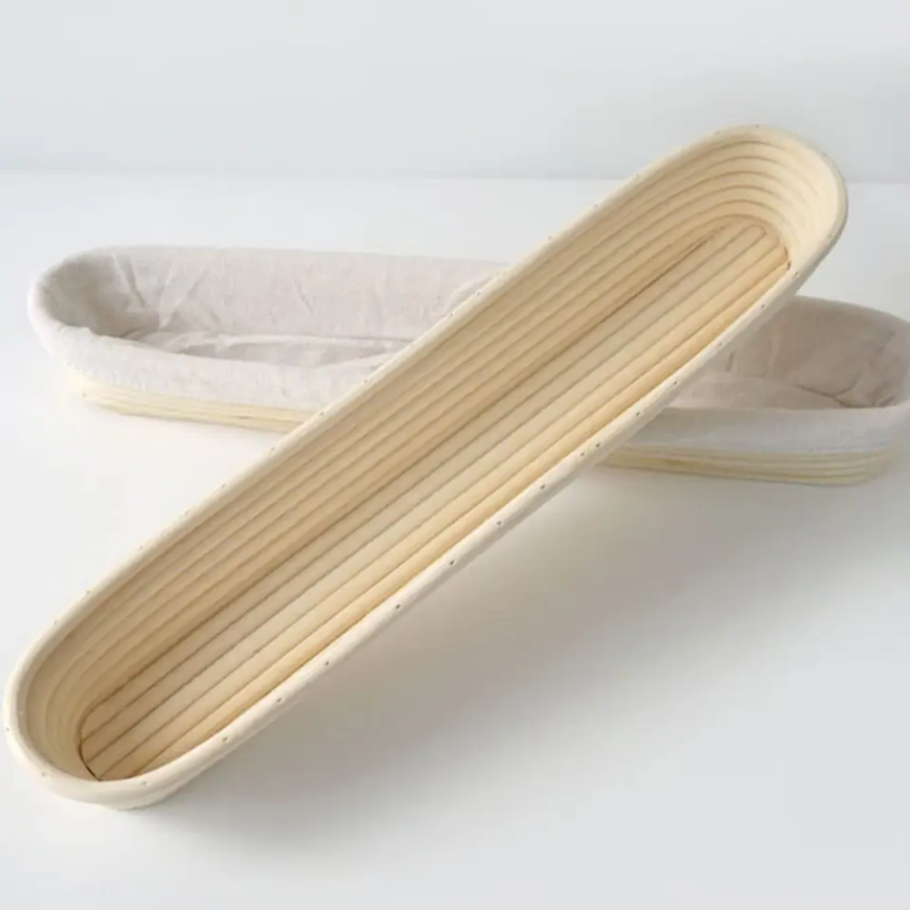 Hot Sale Brotform Long Bread Dough Proofing Proving Rattan Basket Natural Rattan Fermentation Wicker Basket