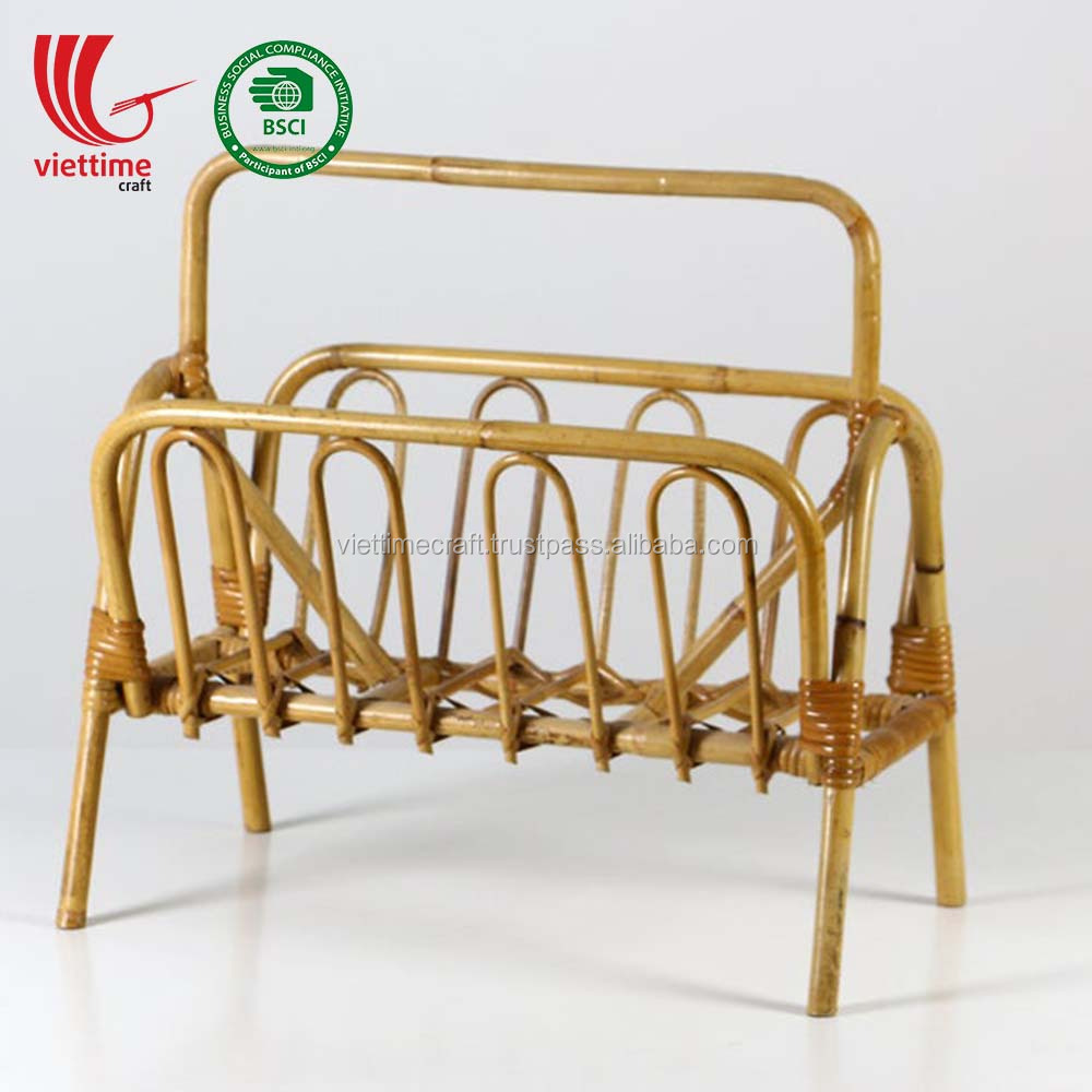 New Design Rattan Shelf Magazine Rack Holder Wholesale Made in Vietnam