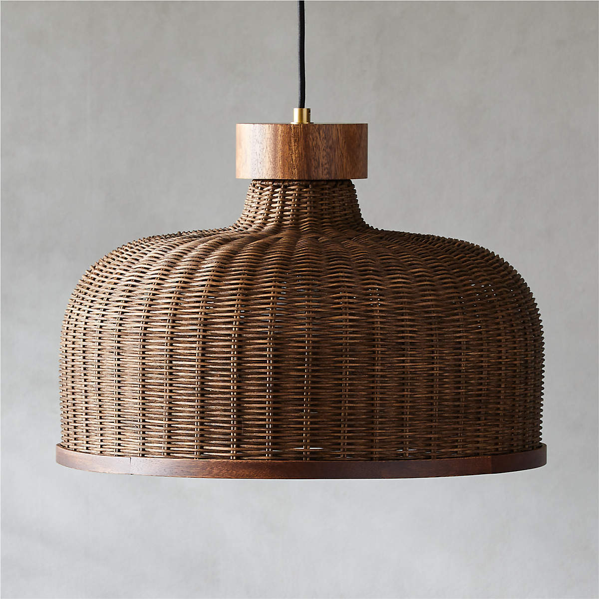 Eco-friendly Hand Woven Rounded Rattan Lamp Cover Lamp Cover Shade Pendant Shade Nordic Modern Style