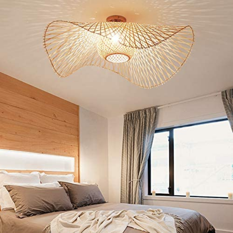 Rustic Style Ceiling Lamp, Lighting Bamboo Lamp Shade  for Living Room Bedroom Restaurant Bar wholesale