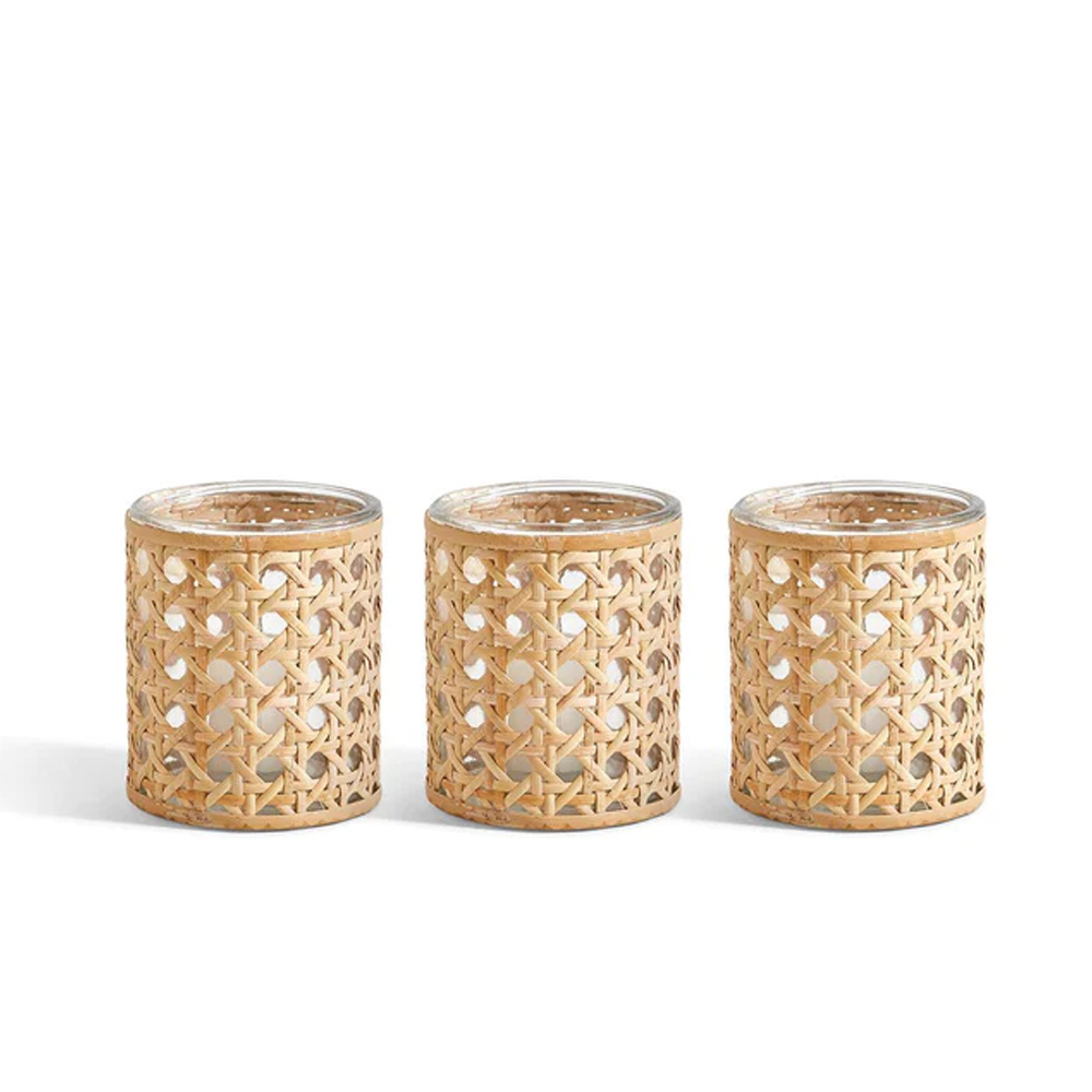 Rustic Style Woven Candle Holder/ Lantern/ Tea Light For Home Decoration Eco Friendly Handicraft Vietnam Wholesale