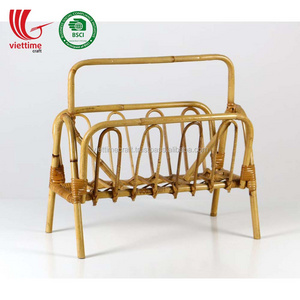 New Design Rattan Shelf Magazine Rack Holder Wholesale Made in Vietnam