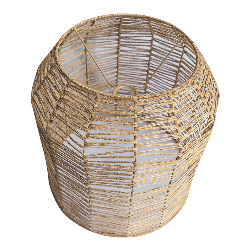 Durable Eco Friendly Coastal Jute Lampshade Light Frame For Home Restaurant Hotel