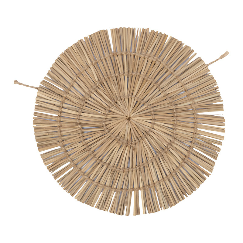 Coastal Vibe Round Handwoven Seagrass Wall Decoration Made in Vietnam