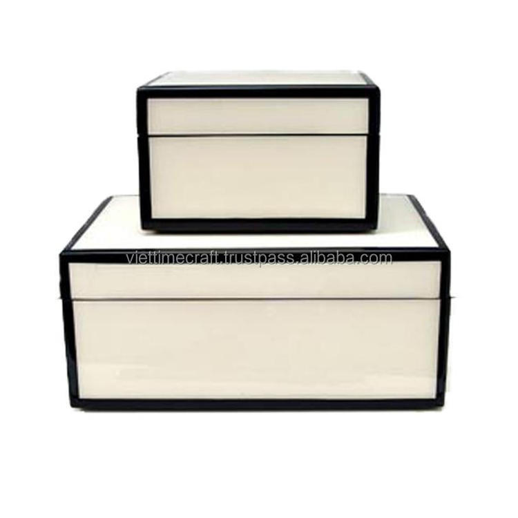 Vietnam lacquer box wholesale, black and white lacquer jewelry box