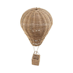 Vintage Wicker Handmade Rattan Hot Air Balloon Art Hanging Home Decor Wonderful Design Wholesale