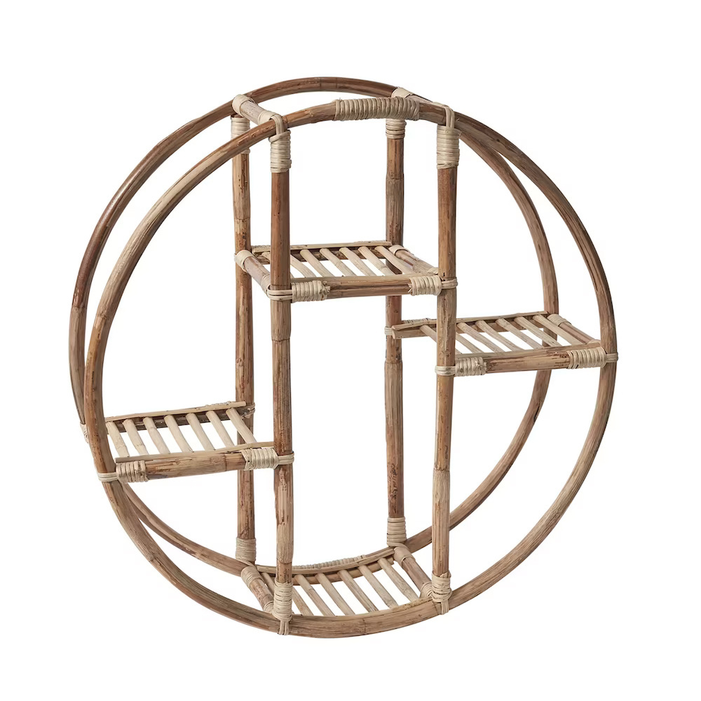 Modern Rustic Bamboo Shelf For Home Decoration Plant Holder Made By Vietnamese Craftsmen Durable High Quality