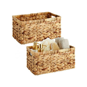 Best Selling Water Hyacinth Baskets For Storage Bin With Handles For Shelves and Organizing High Quality Wholesale