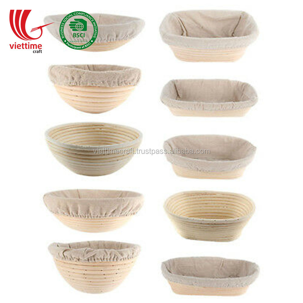 Handmade Wholesale Square Shaped banneton proofing basket made in Vietnam