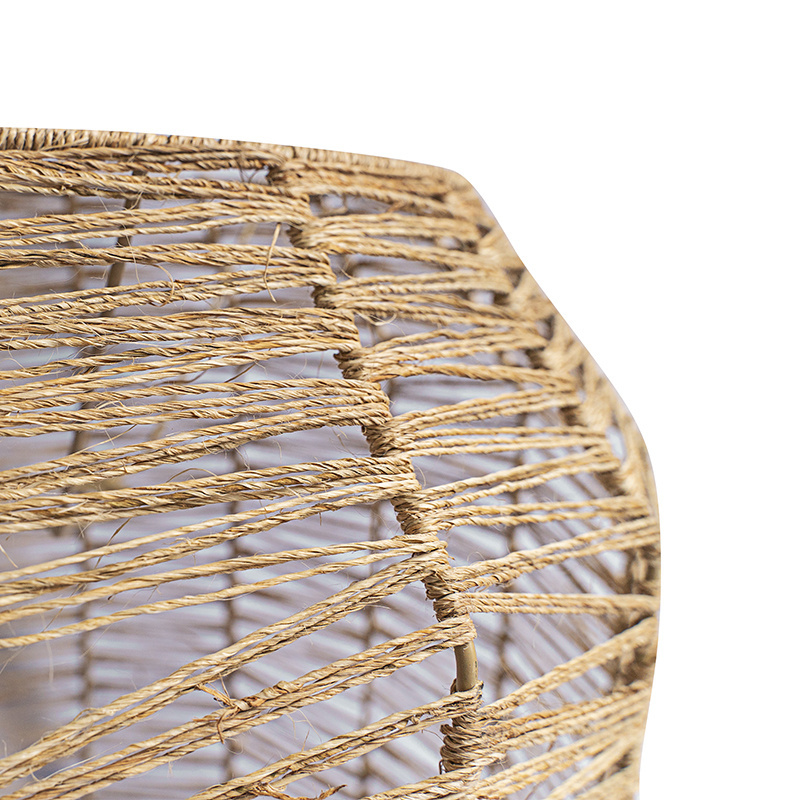 Durable Eco Friendly Coastal Jute Lampshade Light Frame For Home Restaurant Hotel