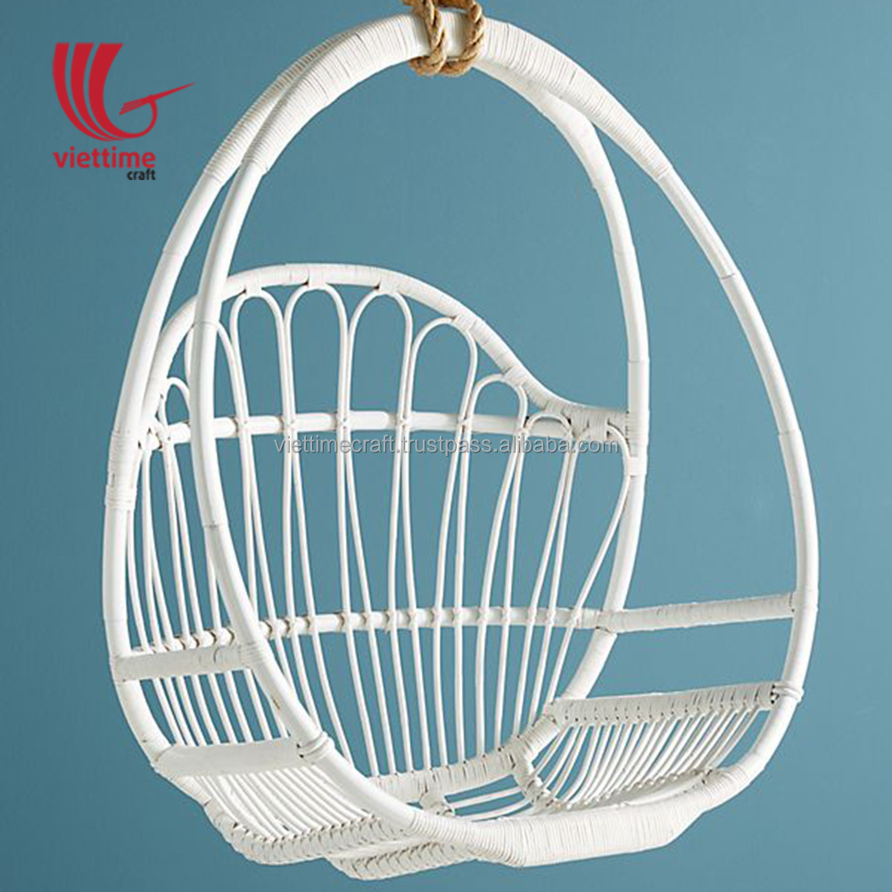 Elegant white bubble chair/ Rattan hanging relaxing chair