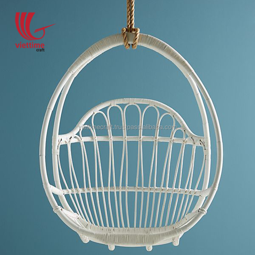 Elegant white bubble chair/ Rattan hanging relaxing chair