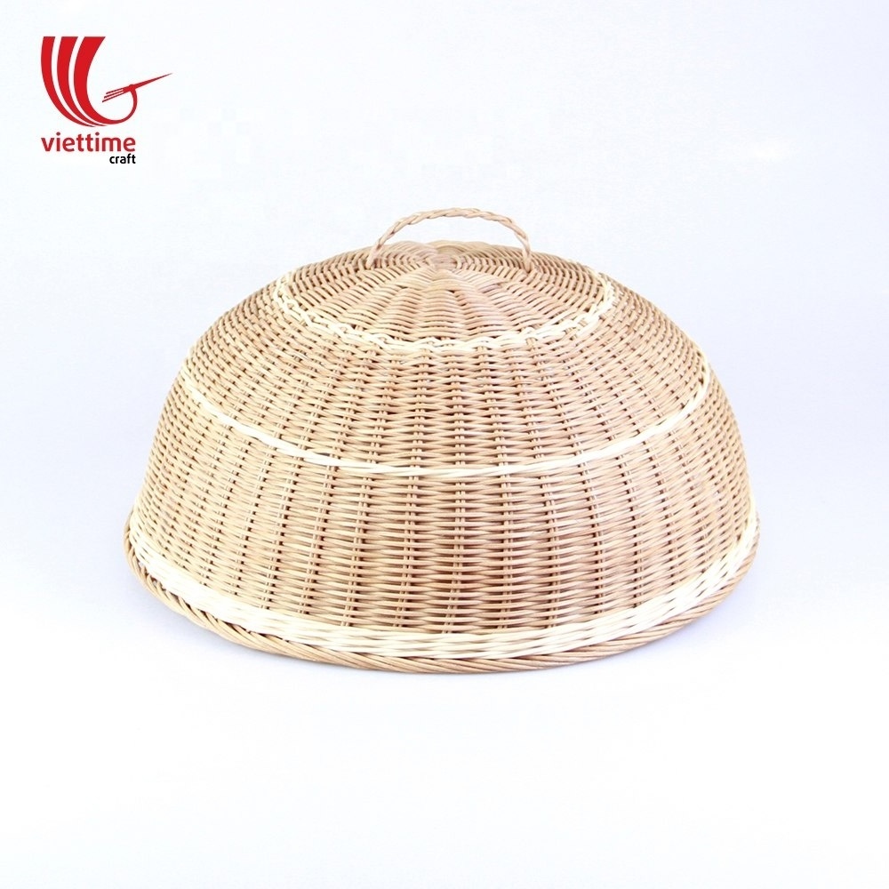 Honey Brown Rattan Food Umbrella Cover/ Dish Cover/ Food Cover Tent