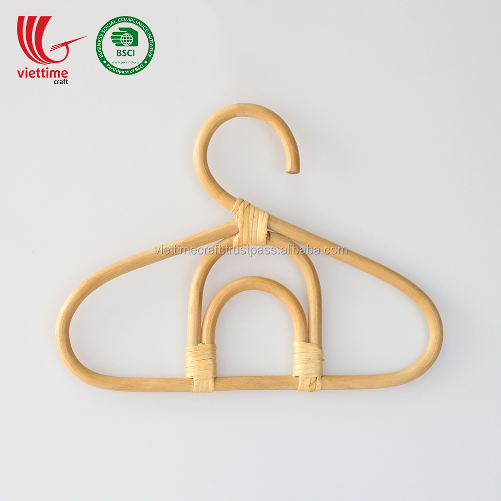 Many Sizes Rattan coat clothes hanger/ Doll small size coat hook hanger Wholesale