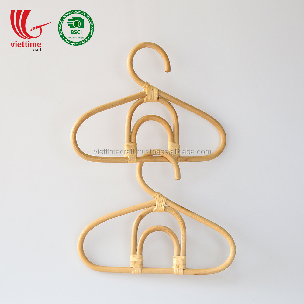 Many Sizes Rattan coat clothes hanger/ Doll small size coat hook hanger Wholesale