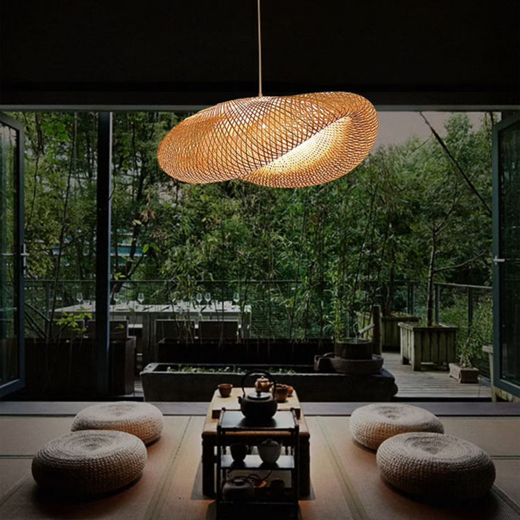 Modern Bamboo Hanging Lampshade, Bamboo Ceiling Light in the Livingroom For Decor Home  in Vietnam Wholesale