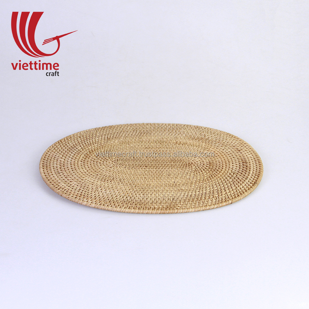 High Quality Vintage Styled Rattan Placemat Wholesale, Rattan Dinning Charger Made In Vietnam