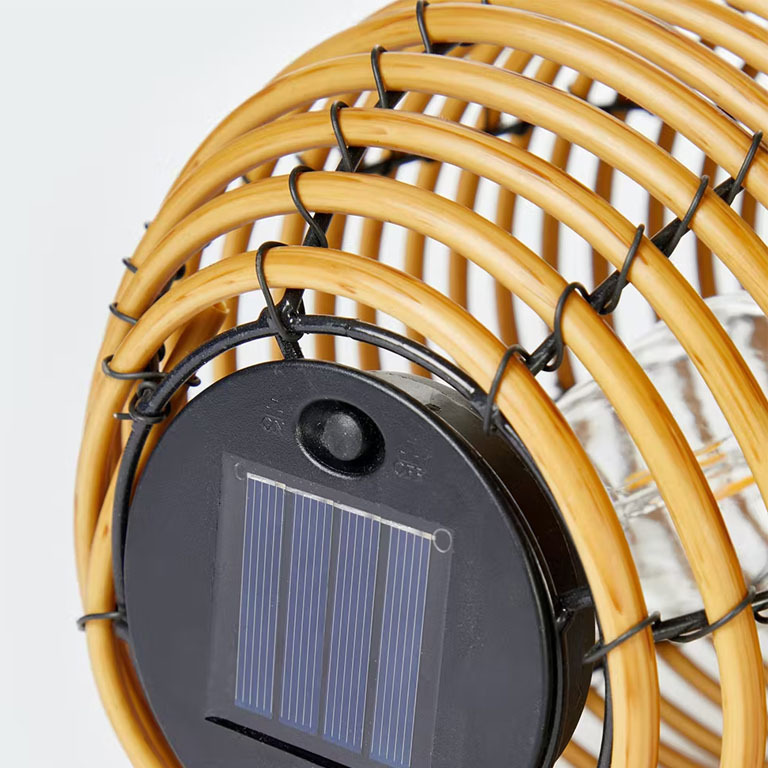 Modern Design Rattan Solar Lantern Solar Panel 1W For Home Decoration Wholesale From Vietnam