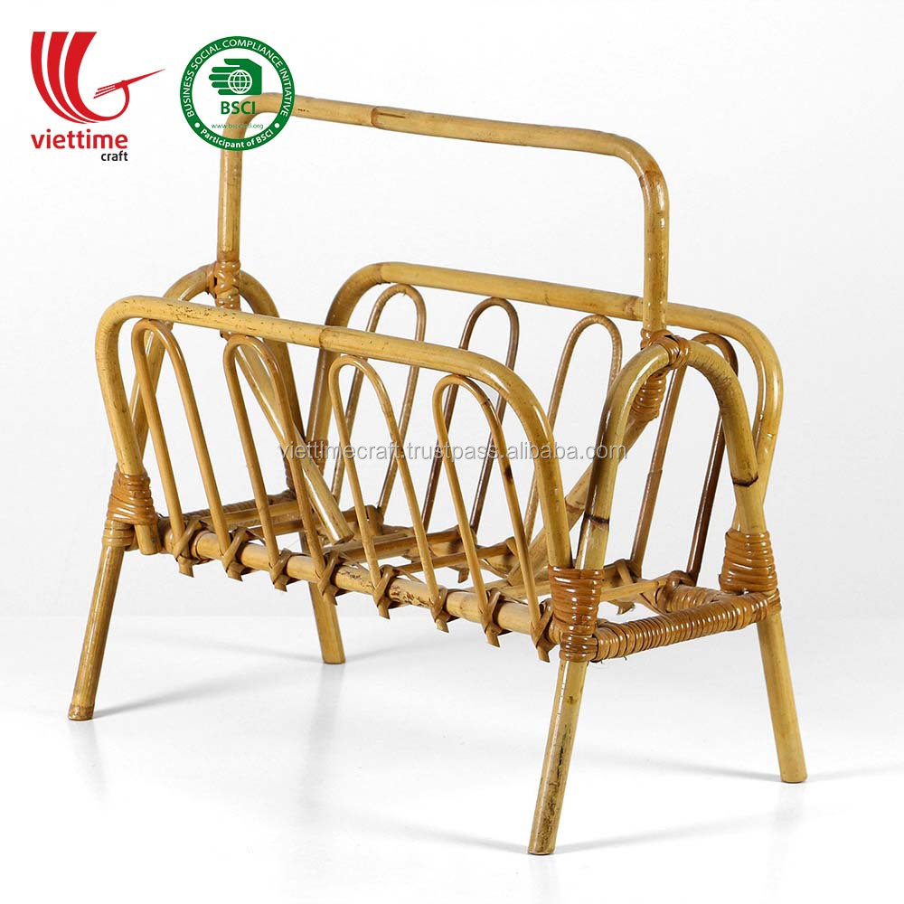 New Design Rattan Shelf Magazine Rack Holder Wholesale Made in Vietnam