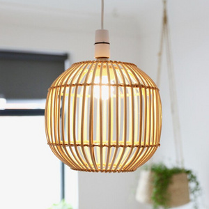 Bohemian Vibe Round Rattan Lampshade/Pendant Lamp For Home Decoration Wholesale From Vietnam