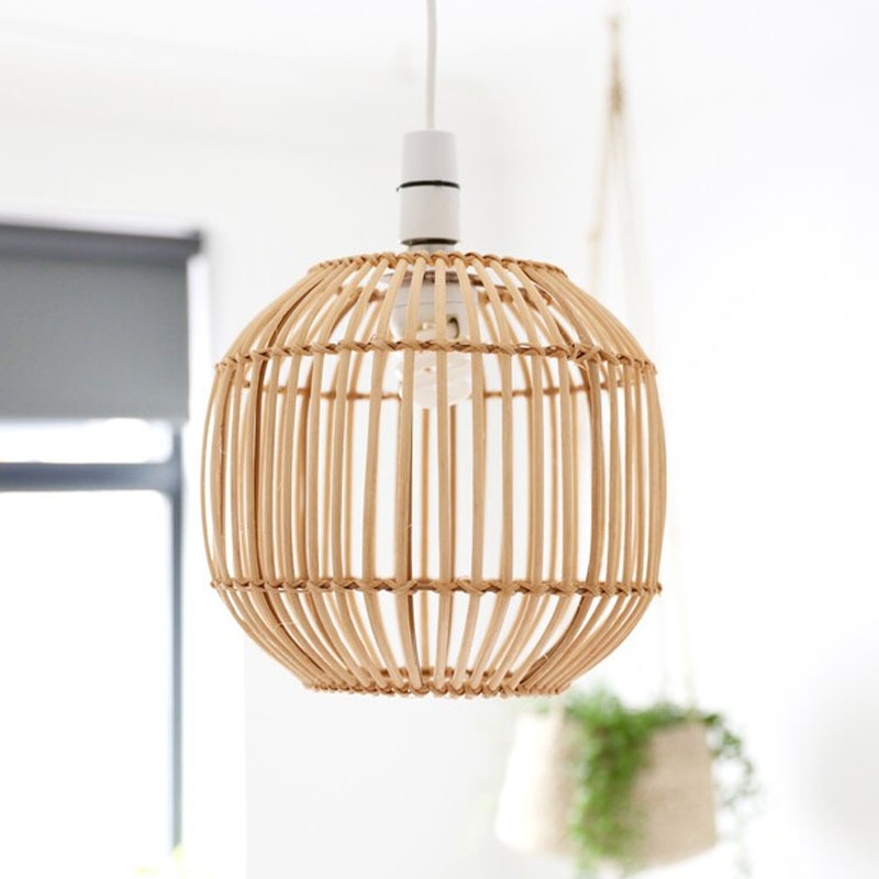 Bohemian Vibe Round Rattan Lampshade/Pendant Lamp For Home Decoration Wholesale From Vietnam