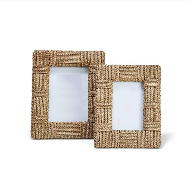 Best Price Natural Photo Frame Made Of Seagrass For Decoration Display Table Or Shelf Special Gift Wholesale