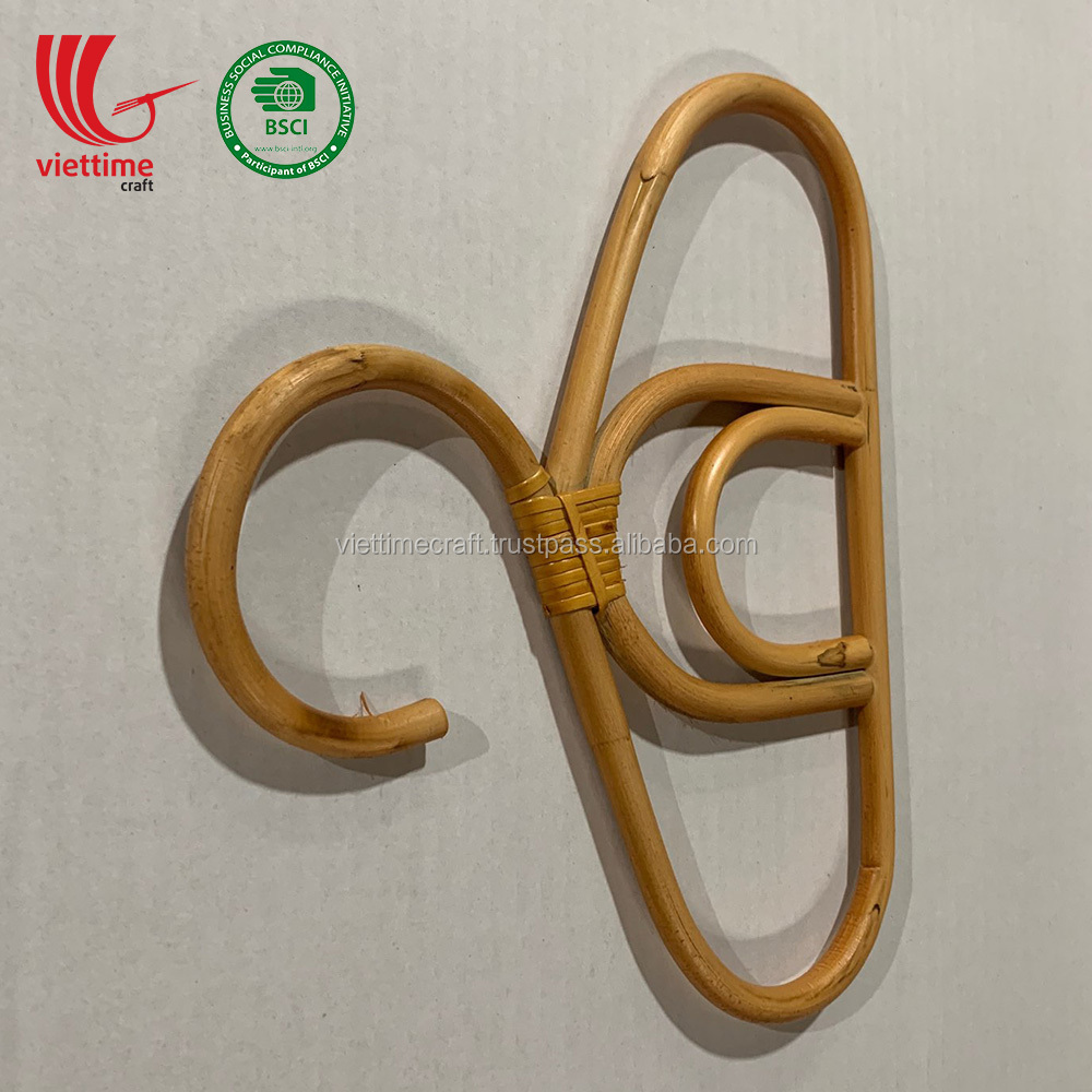 Natural Handmade Rattan coat clothes hanger/ Doll coat hook hanger Wholesale For Neat Home