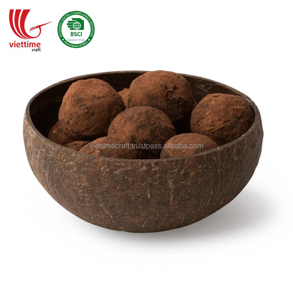 Multicolor Foldable Collapsible Vegetable Food Bowl, Handcrafted Natural Coconut Shell Bowl Wholesale made in Vietnam