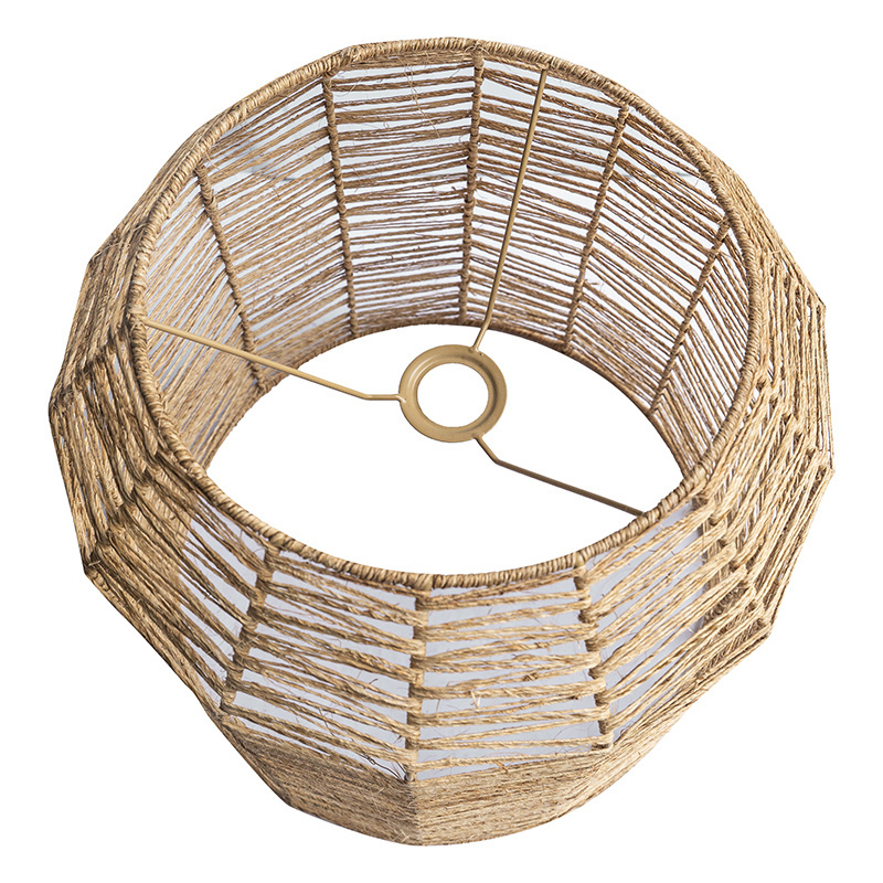 Durable Eco Friendly Coastal Jute Lampshade Light Frame For Home Restaurant Hotel