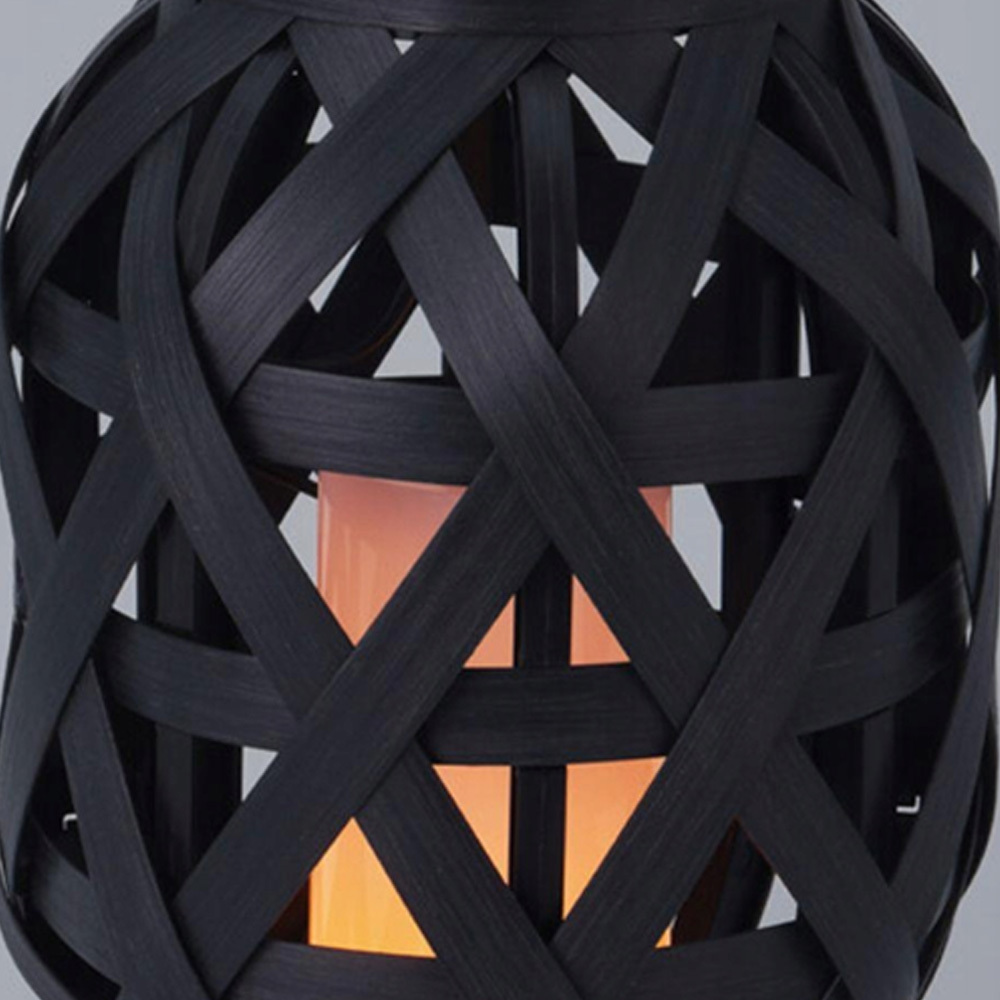 Home Styling Collection Bamboo Rattan Solar Lantern Garden Lamp LED Candle Solar Lamp Wholesale From Vietnam