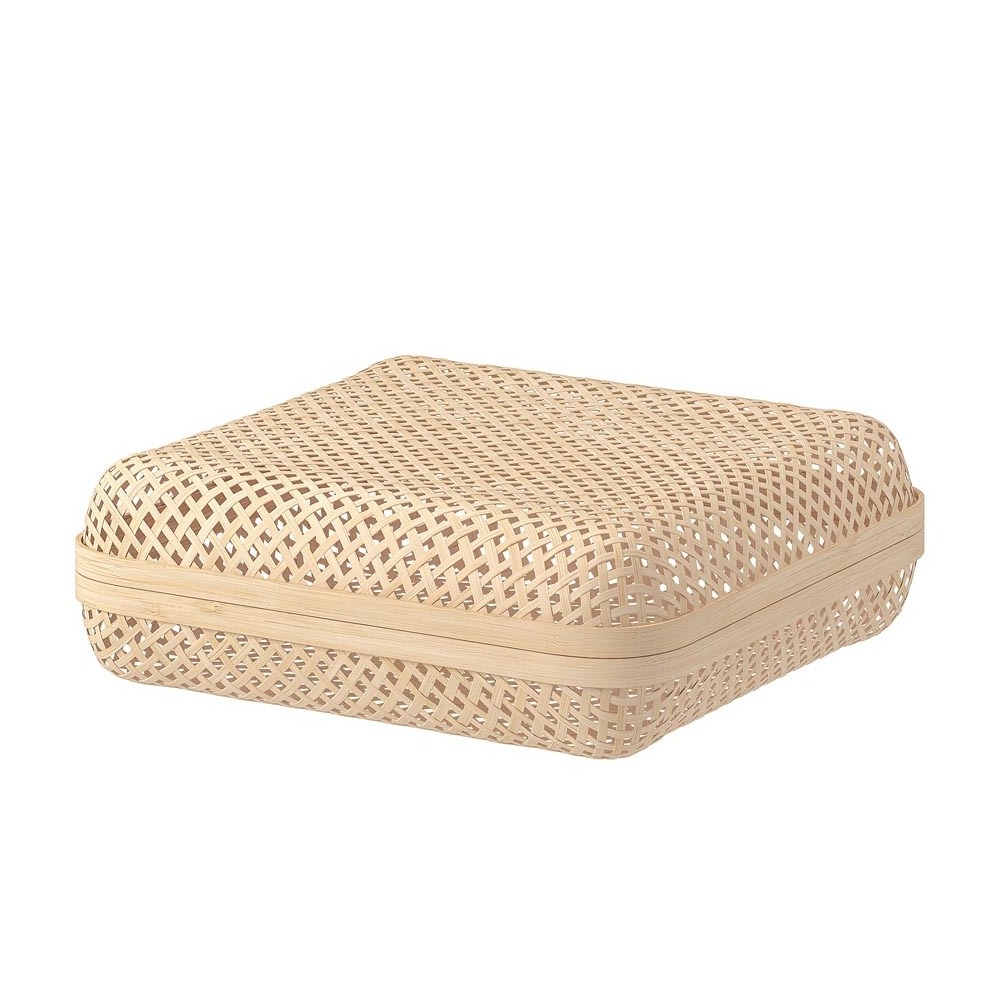 Eco-Friendly Bamboo Box Storage Basket For Christmas Wedding Gift Handicraft From Vietnam Wholesale