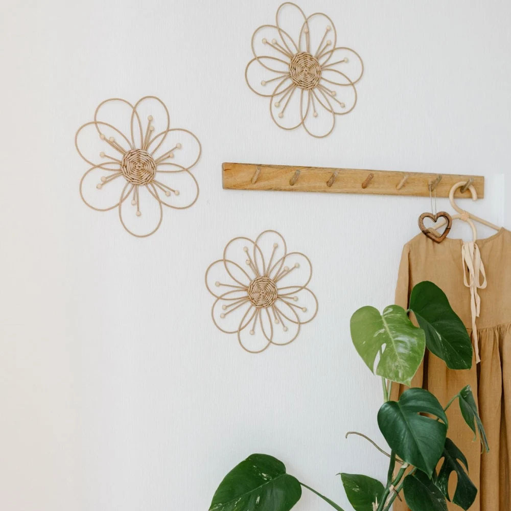 Daisy Home Decoration Rattan Wall Hanging Luxury Decoration Wholesale From Vietnam Best Seller Cheap Price